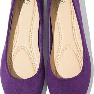 Women Flat Shoes Suede Size 8 Memory Foam Comfort Elegant Foldable Dressy